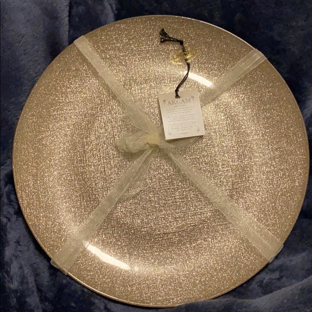 AKCAM Glass Turkish Dinner Plates (set of 4)